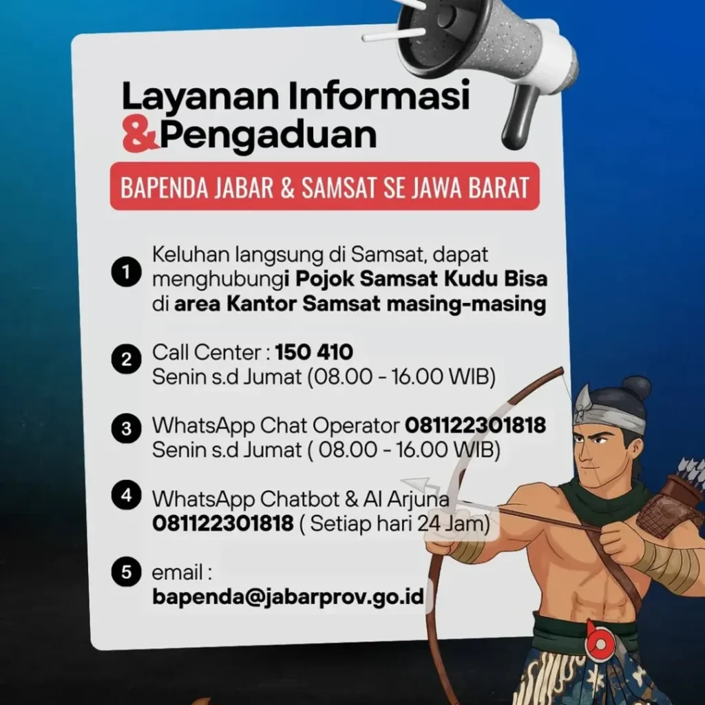Layanan Informasi dan Pengaduan SAMSAT seJawa Barat
