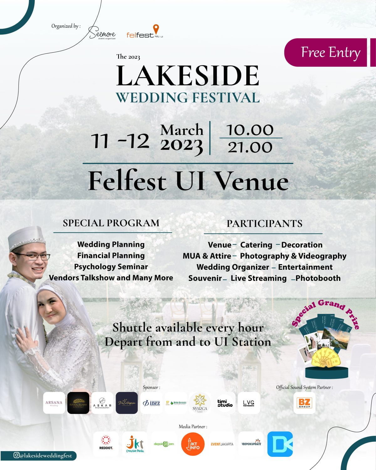 The 2023 Lakeside Wedding Festival di Felfest UI Venue Tanggal 11-12 Maret 2023