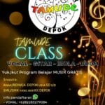 TAMUDE (Taman Musik Depok) Mengadakan Kelas Vokal, Gitar, Biola, dan Drum Gratis