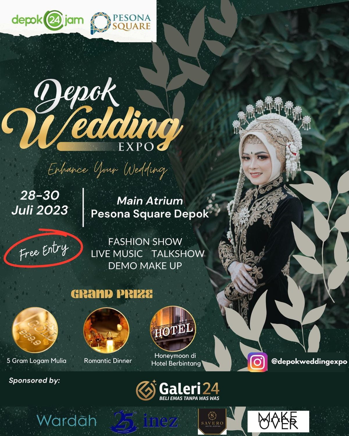 Depok Wedding Expo 2023 di Pesona Square Depok 28-30 Juli 2023