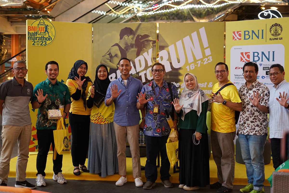 Press Conference BNI-UI Half Marathon 2023 di Avenue of The Stars Lippo Mall Kemang 14 Juli 2023