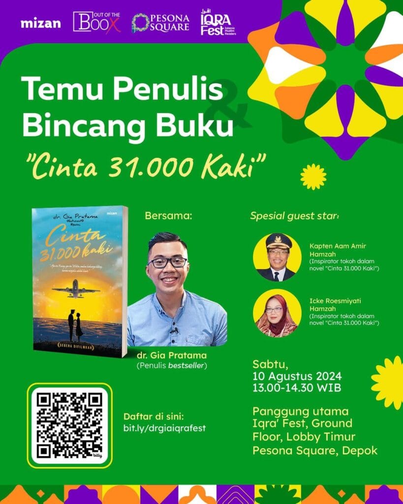 IQRA Fest Temu Penulis Bincang Buku dr Gia Pratama