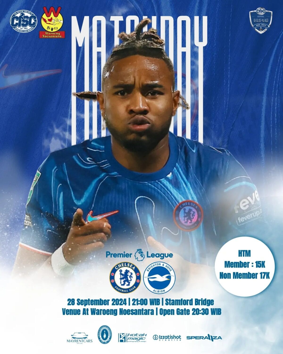 Nobar Chelsea vs Brighton bersama CISC Depok 28 September 2024