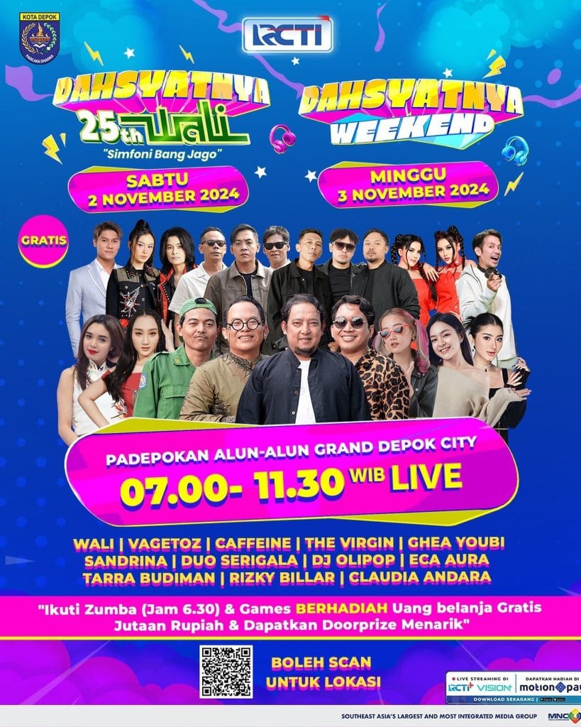 Dahsyat Musik RCTI di Padepokan Alun-Alun Grand Depok City 2-3 November 2024
