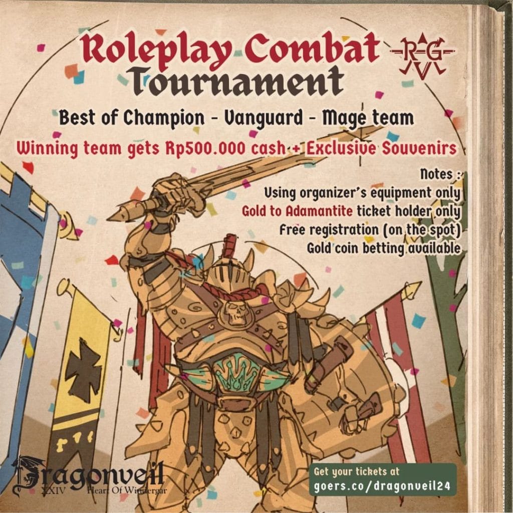 Roleplay Combat Tournament Dragonveil XXIV Heart of Windergar di Studio Alam TVRI Depok 14 Desember 2024