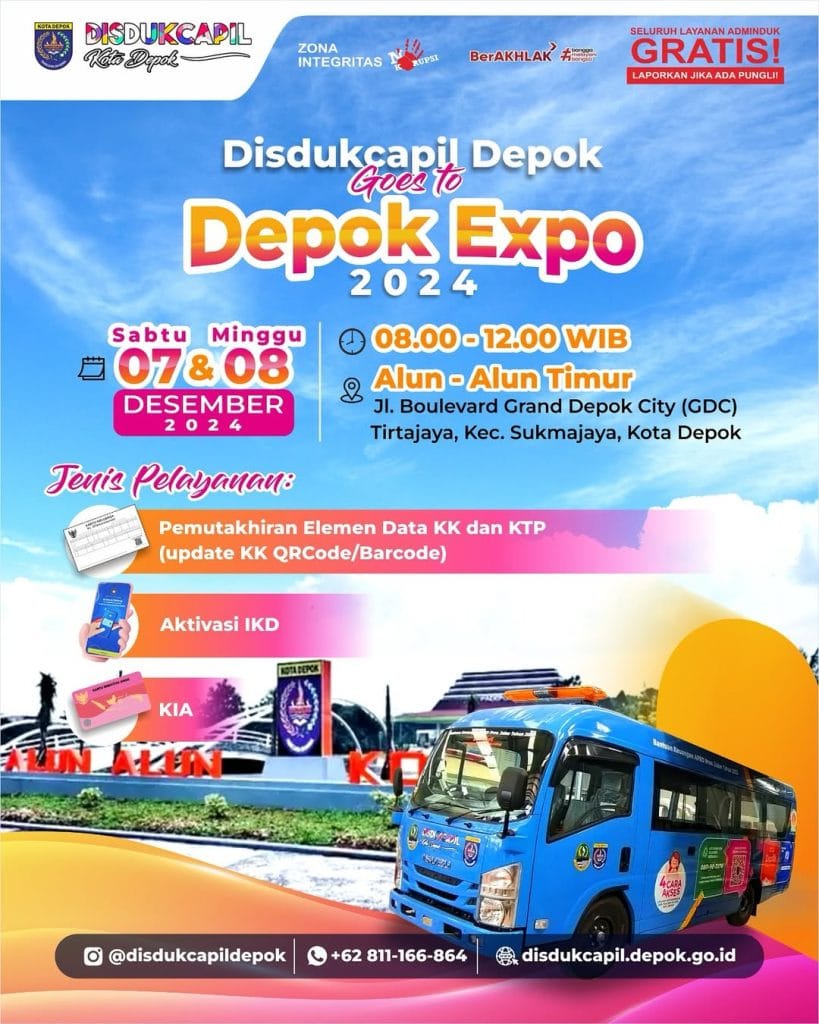 DISDUKCAPIL Goes to Depok Expo 2024 di Alun-Alun Timur Grand Depok City GDC