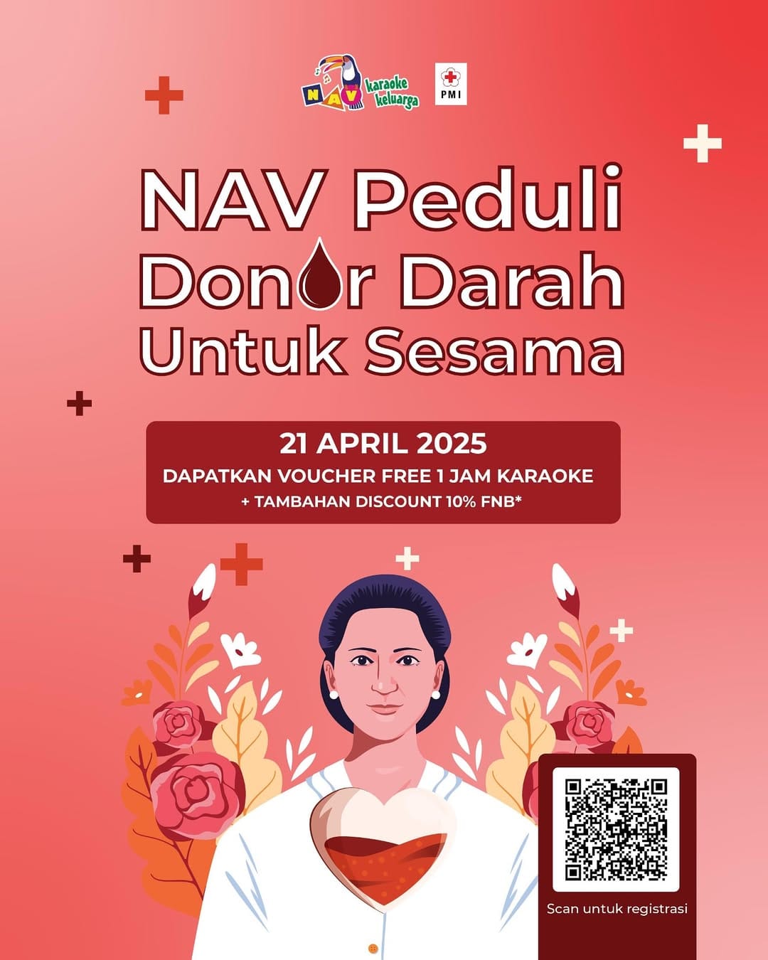 Donor Darah bersama NAV Karaoke di Margo City Depok 21 April 2025