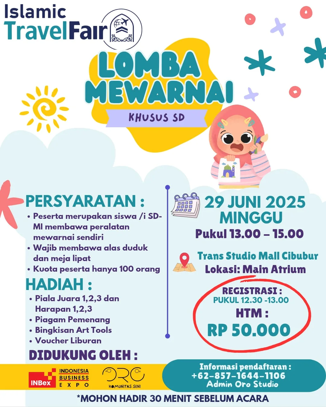 Lomba Mewarnai Khusus SD di Trans Studio Mall Cibubur Depok 29 Juni 2025