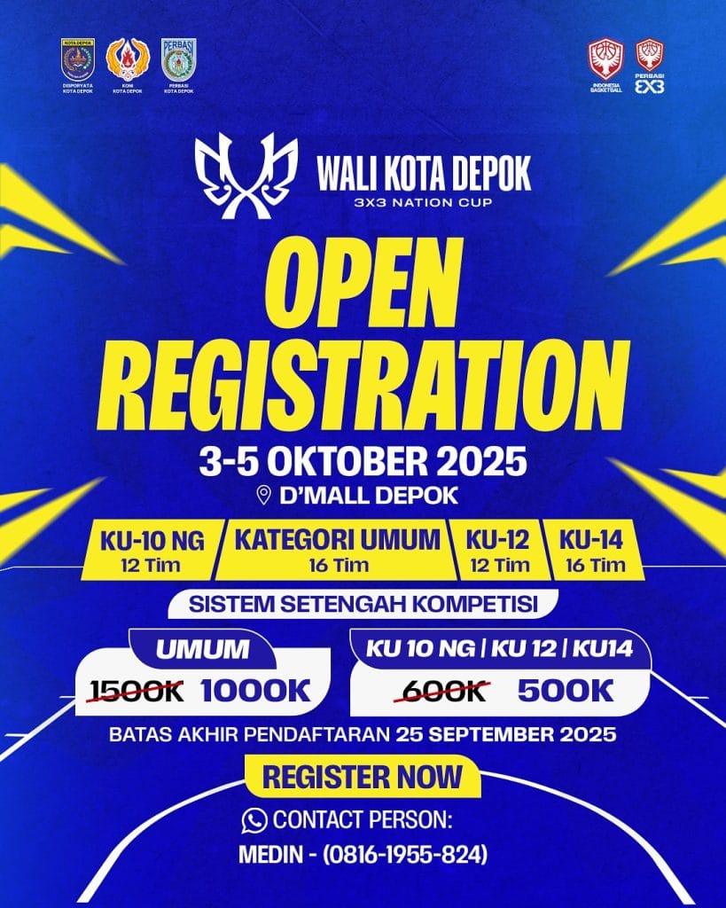 Wali Kota Depok Basketball 3x3 Nation Cup di Dmall Depok 3-5 Oktober 2025