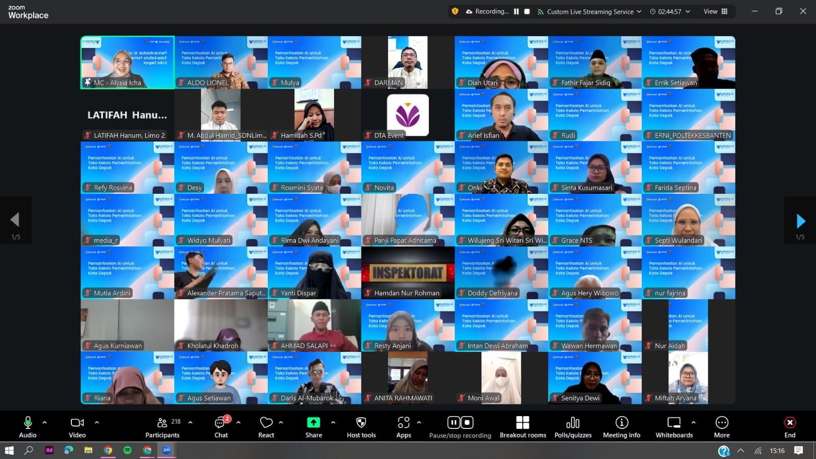 Featured image for “Ratusan ASN Pemkot Depok Dukung Kinerja Pemerintahan Melalui Pelatihan AI Nasional Bersama GARUDA AI dan Microsoft Elevate”