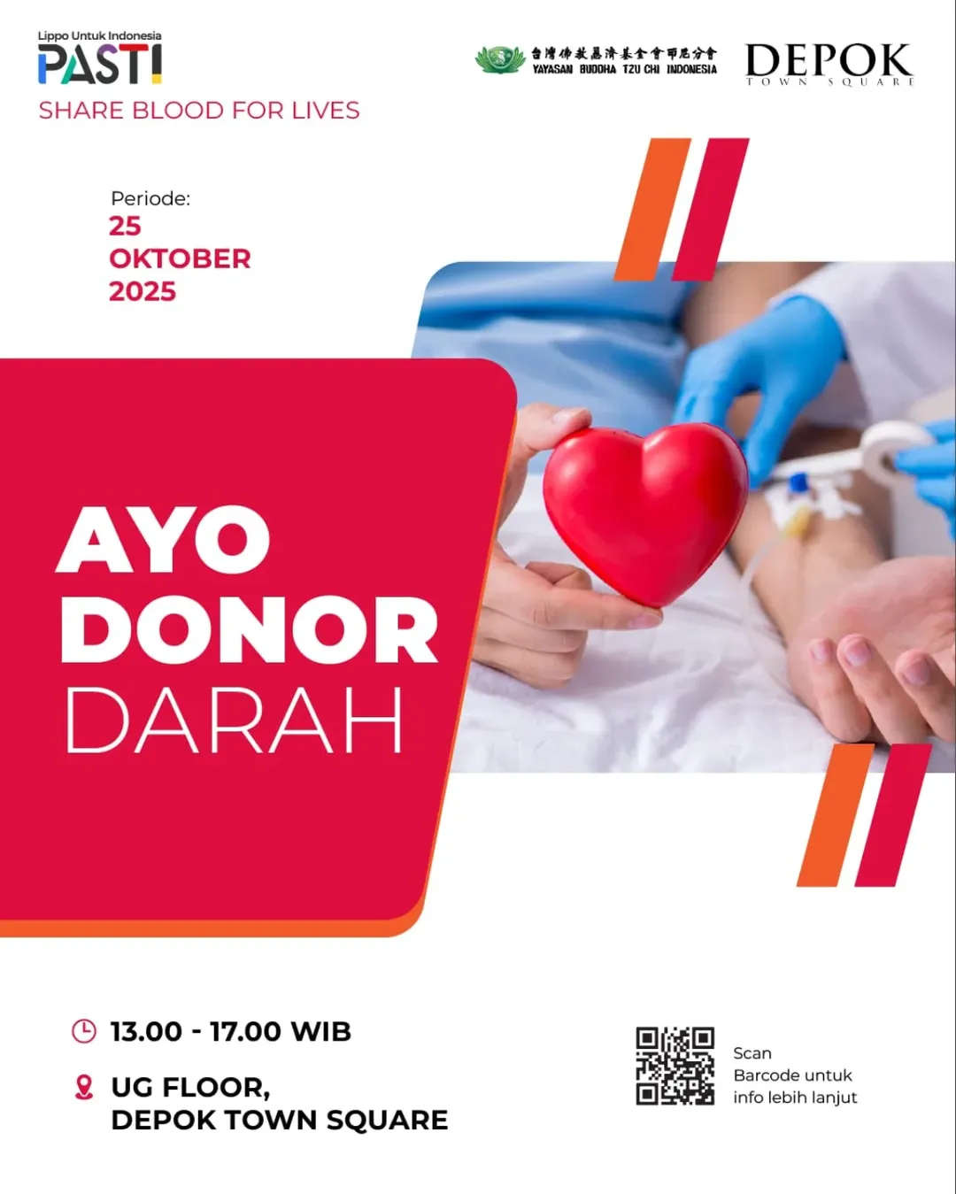 Donor Darah di Depok Town Square DETOS 25 Oktober 2025