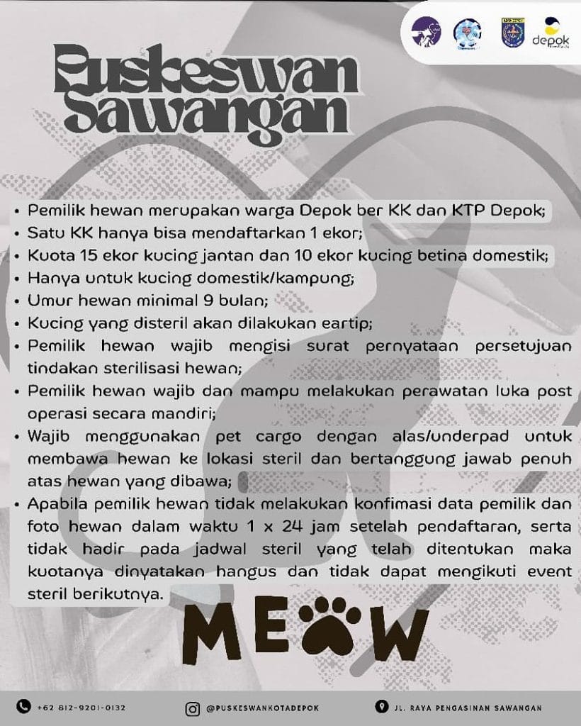 Syarat Ketentuan Steril Bulan Oktober 2025 di PUSKESWAN Sawangan