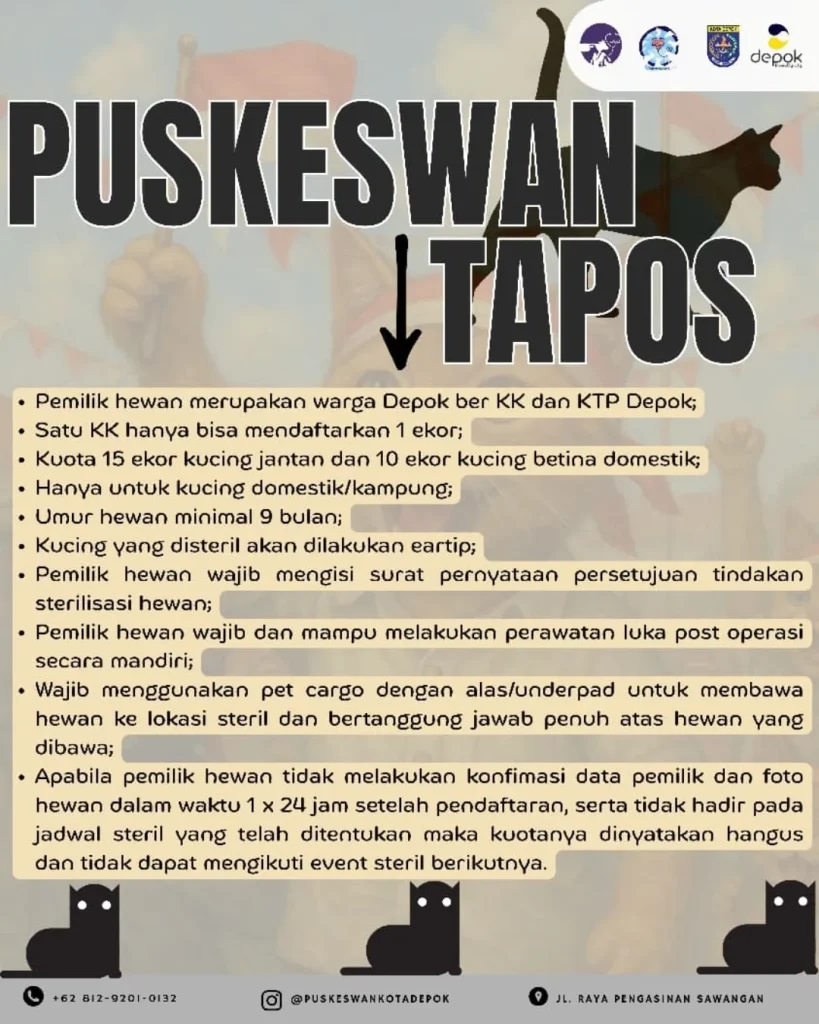 Syarat Ketentuan Steril Bulan Oktober 2025 di PUSKESWAN Tapos