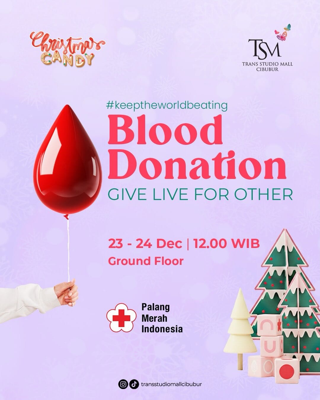 Donor Darah di Trans Studio Mall Cibubur Depok 23-24 Desember 2025