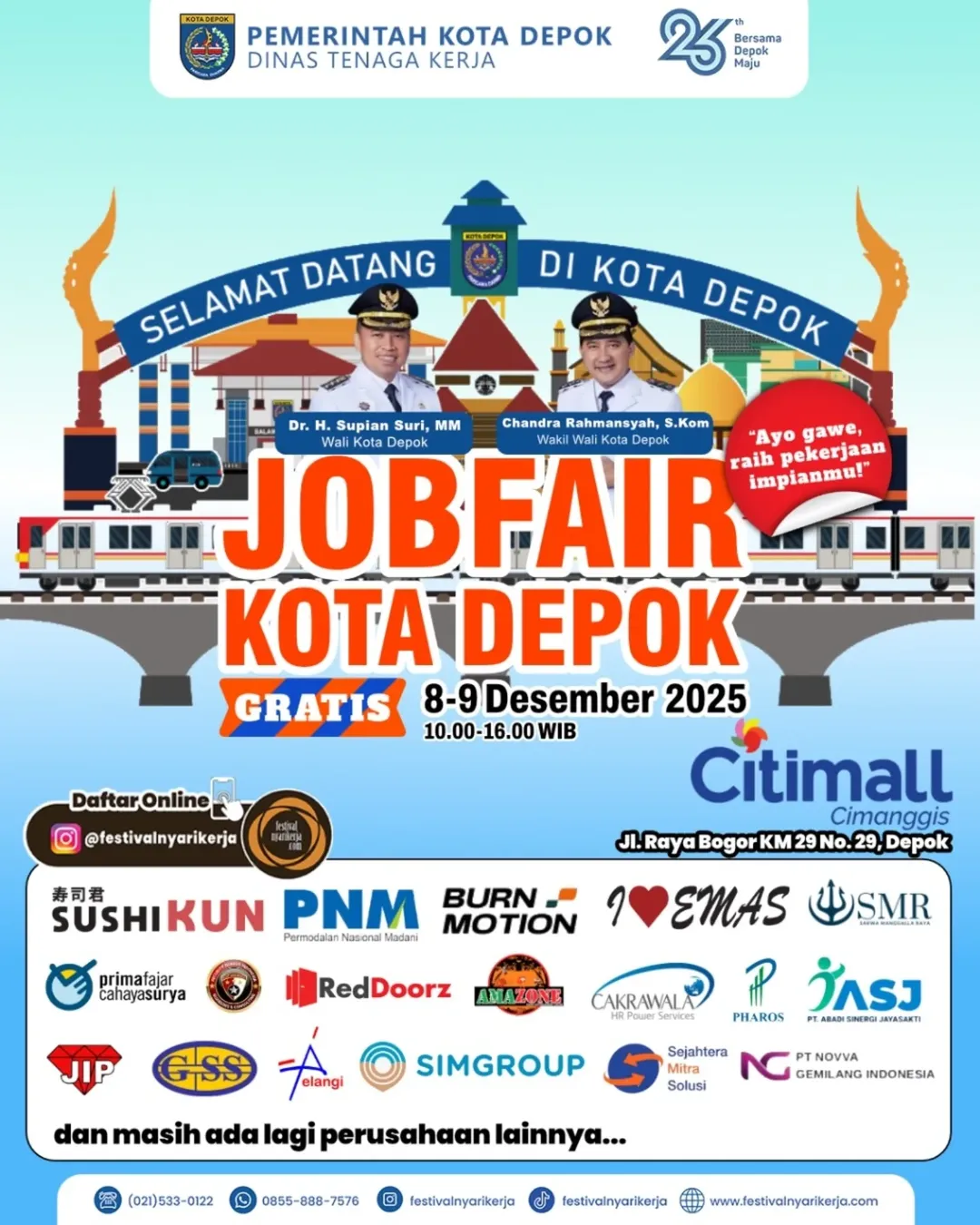 Featured image for “Job Fair Kota Depok 2025 di Citimall Cimanggis: Gratis & Terbuka untuk Umum”