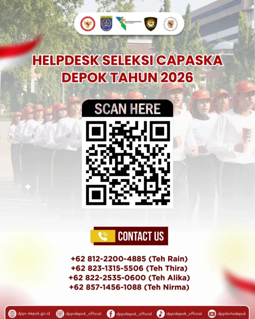 Help Desk Seleksi Paskibraka Tingkat Kota Depok 2026 Gelombang Dua