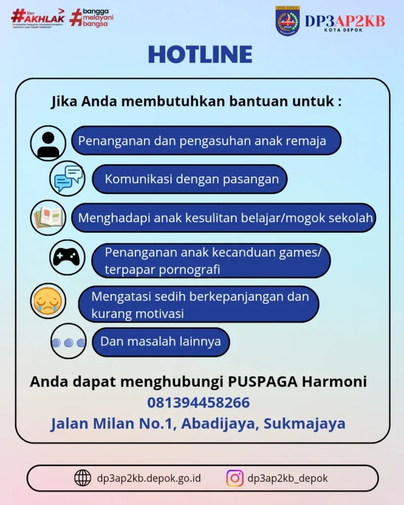 Layanan Bantuan DP3AP2KB Depok