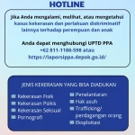 Catat! Ini Nomor Hotline Pengaduan Kekerasan dan Konsultasi Keluarga DP3AP2KB Kota Depok