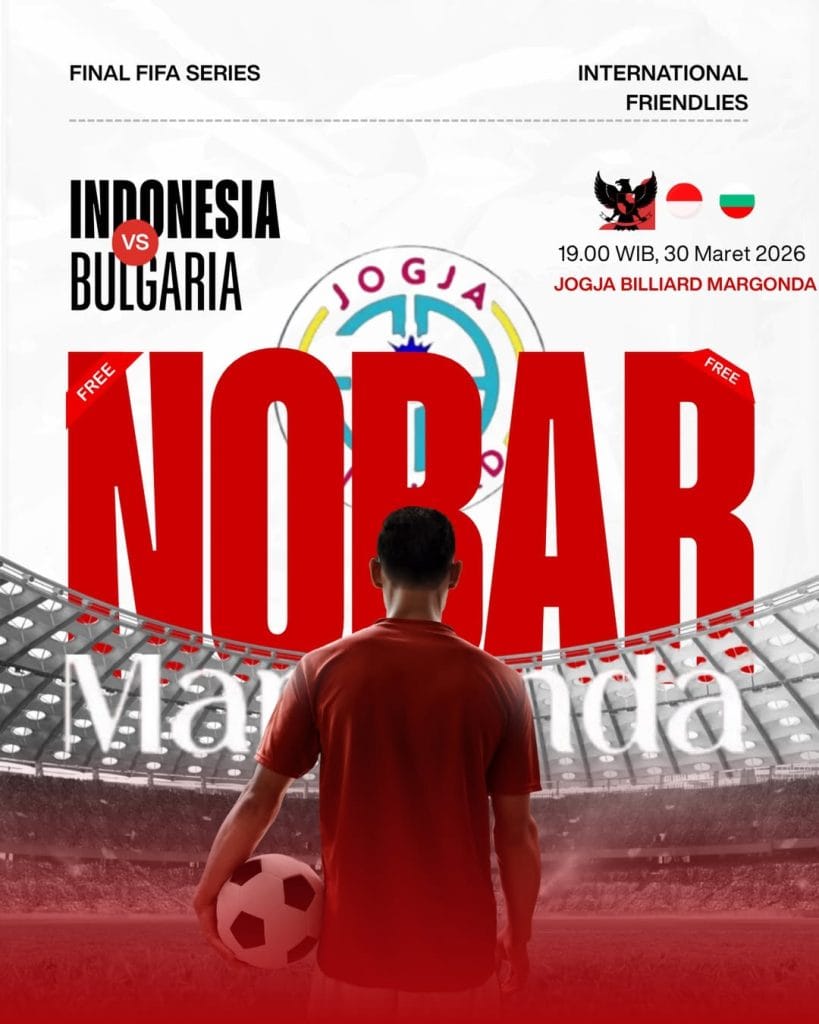 Nobar Timnas Indonesia vs Bulgaria di Jogja Billiard Margonda Depok