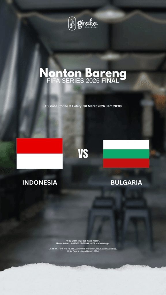 Nobar Timnas Indonesia vs Bulgaria di Graha Coffee Eatery