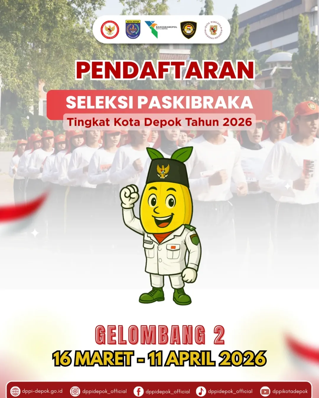 Pendaftaran Seleksi Paskibraka Tingkat Kota Depok 2026 Gelombang Dua