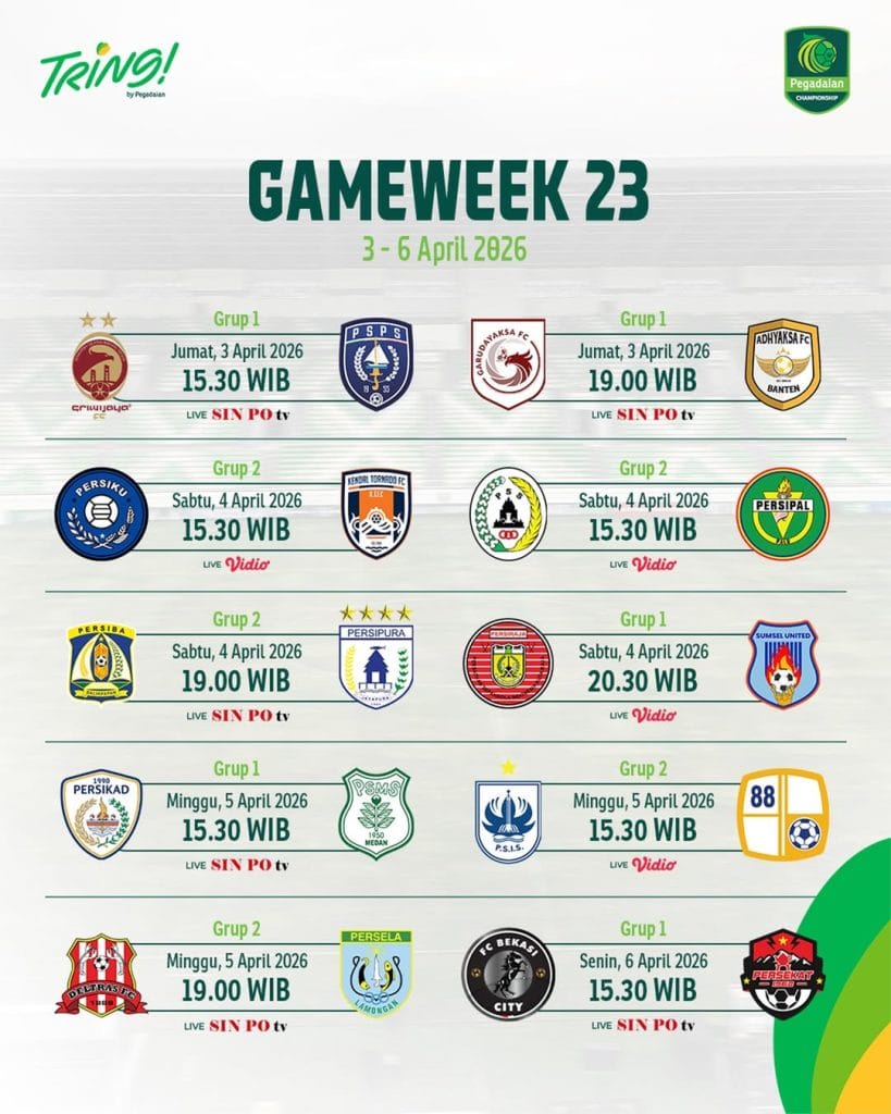 Pegadaian Championships Game Week 23