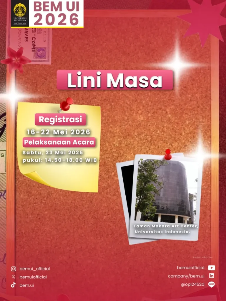 Lini Masa UI BOOK PARTY 23 Mei 2026