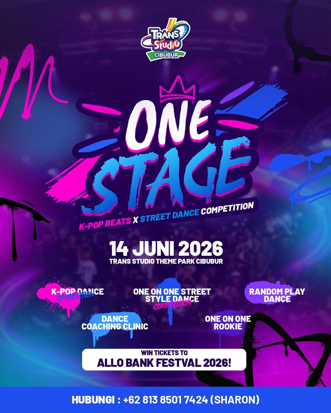 Featured image for “Menangkan Jutaan Rupiah dan Tiket Allo Bank Festival 2026 di “One Stage” Trans Studio Cibubur”