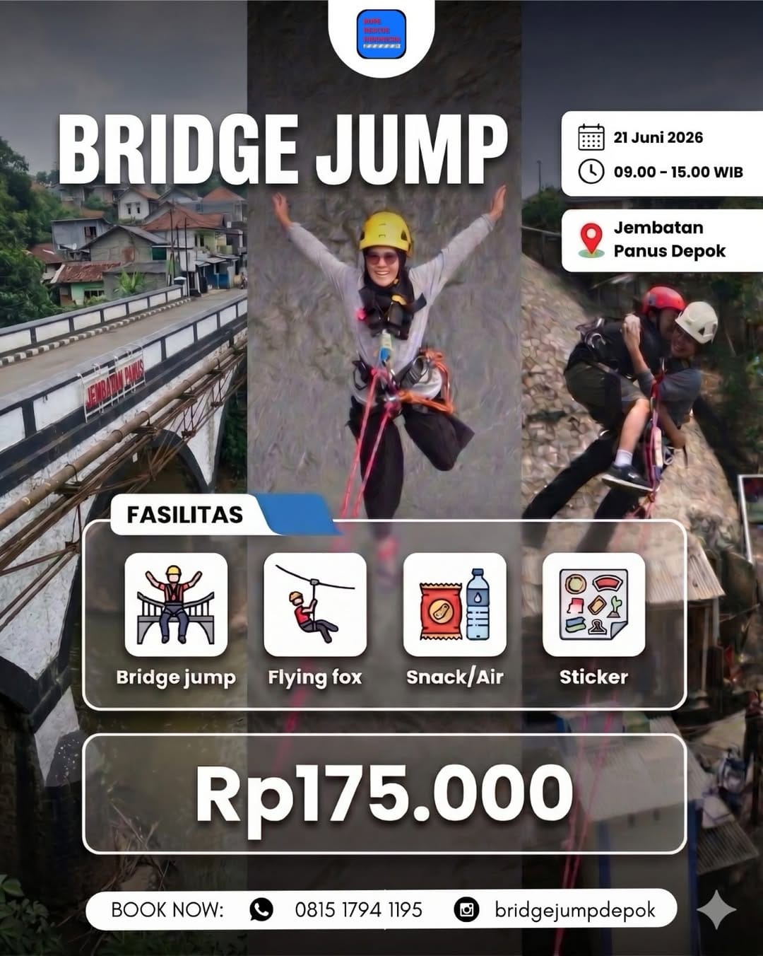 Featured image for “Kegiatan Bridge Jump Akan Digelar di Jembatan Panus Depok 21 Juni 2026”