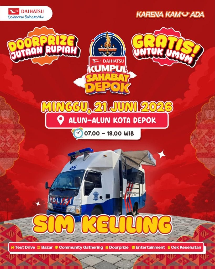 Fasilitas layanan SIM Keliling di acara Daihatsu Kumpul Sahabat Depok