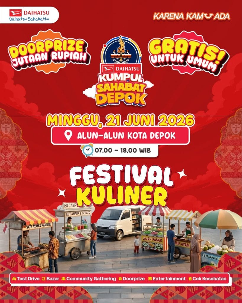 Area Festival Kuliner dan Bazar UMKM di Alun-alun Kota Depok