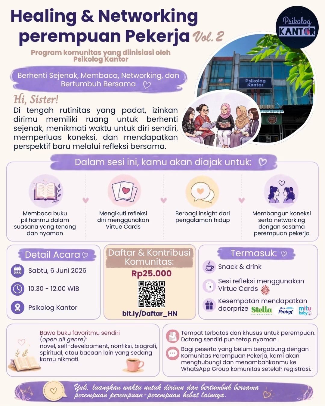Featured image for “Psikolog Kantor Gelar Acara “Healing & Networking” untuk Perempuan”