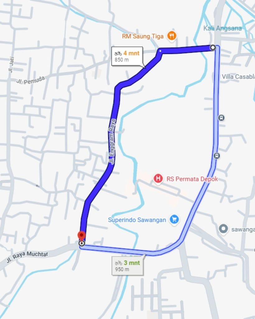 Lokasi Pekerjaan Rekonstruksi Jalan Alternatif Sawangan