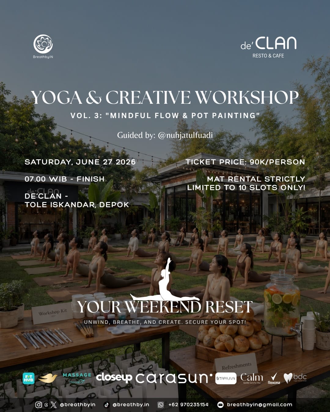 Featured image for “Yoga & Creative Workshop Vol. 3: Hadirkan Mindful Flow & Pot Painting di de’CLAN Depok”
