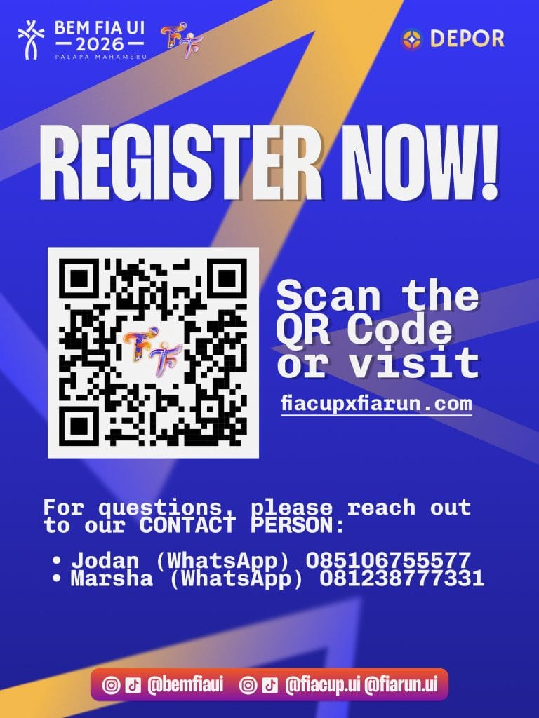 QR Code dan tautan langsung untuk melakukan pendaftaran FIA RUN 2026