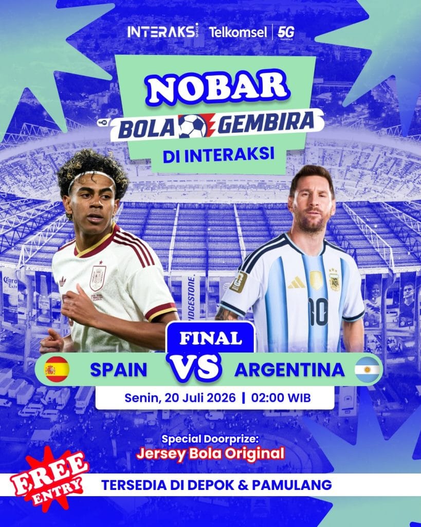 Informasi Nonton Bareng Final Piala Dunia 2026 di Interaksi Space Depok